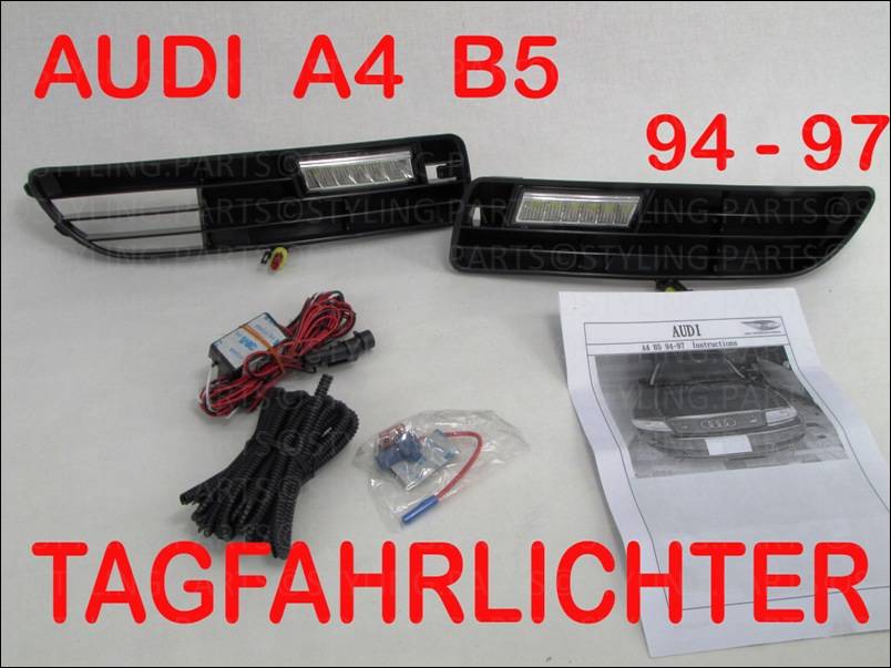 AUDI A4 B5 1994 1997 TAGFAHRLICHT DAYLIGHT TAGLICHT 5 LED INTEGRIERT